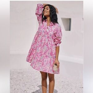 Ros Garden Romy Mini Pink Dress